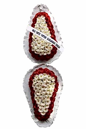 Çift Katlı Kırmızı - Beyaz Ayaklı Sepet 1