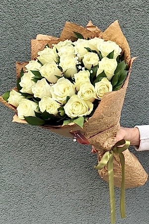 21 Beyaz Gül Buketi